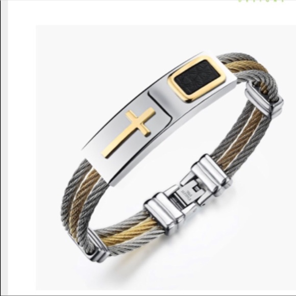 🆕Stainless steel gold silver black Bracelet NEW - Picture 1 of 2